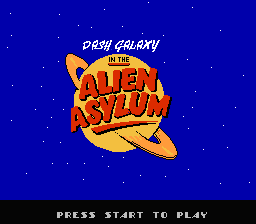 Dash Galaxy in the Alien Asylum title screenshot